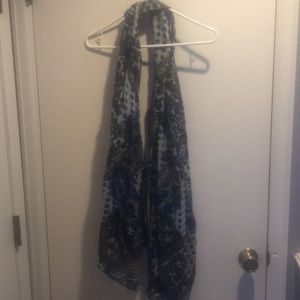 Navy and Green light scarf